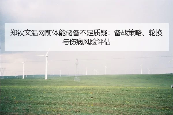 郑钦文温网前体能储备不足质疑：备战策略、轮换与伤病风险评估